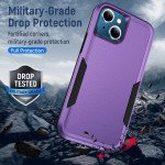 Wholesale Heavy Duty Strong Armor Hybrid Trailblazer Case Cover for Apple iPhone 13 Pro (6.1) (Purple)